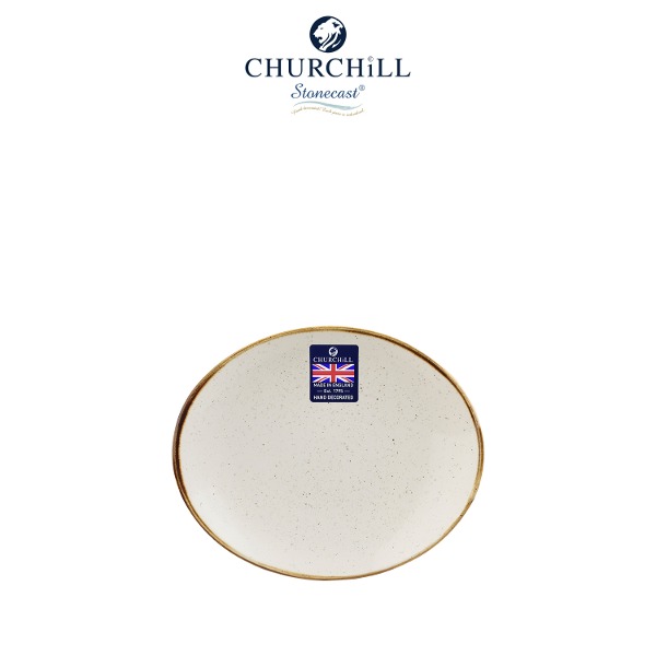 [처칠]스톤캐스트 오벌쿱 접시 발리화이트(19.2cm)
